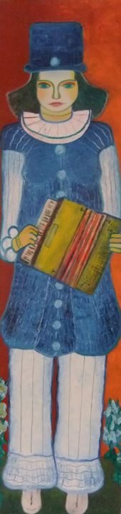 Peinture intitulée "l-amuseur-publique-…" par Renald Brisebois, Œuvre d'art originale,