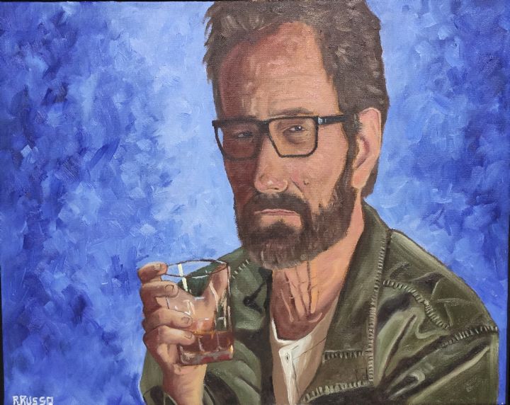 Peinture intitulée "Walter white" par Renan Russo, Œuvre d'art originale, Huile