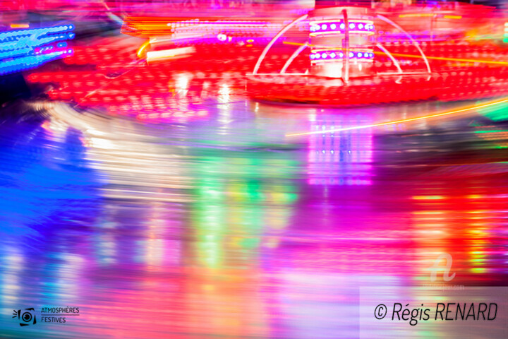 Photographie intitulée "Sur un océan de lum…" par Régis Renard, Œuvre d'art originale, Light Painting