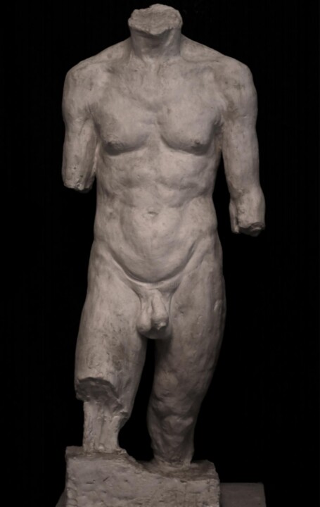 Скульптура под названием "Торс Хамида" - Ренат Давлетшин, Подлинное произведение искусства, Бронза