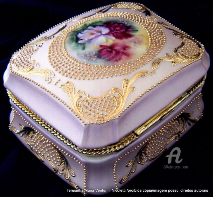 Pintura intitulada "Royalty Jewelery Box" por Teresinha Maria Venturini Nicoletti , In, Obras de arte originais, Tinta