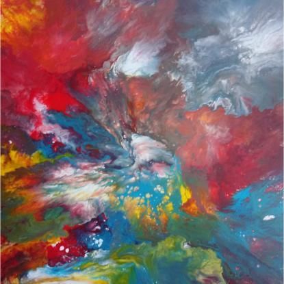 Pintura intitulada "O Místico" por Renata Kallahari, Obras de arte originais, Acrílico Montado em Painel de madeira
