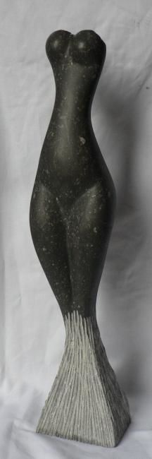 Escultura titulada "L'innocente" por Renate Verbrugge, Obra de arte original, Piedra