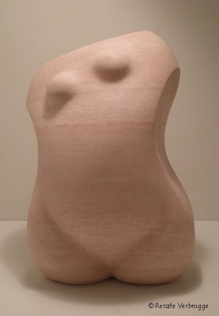 Sculpture titled "Under_the_pink_moon…" by Renate Verbrugge, Original Artwork, Stone
