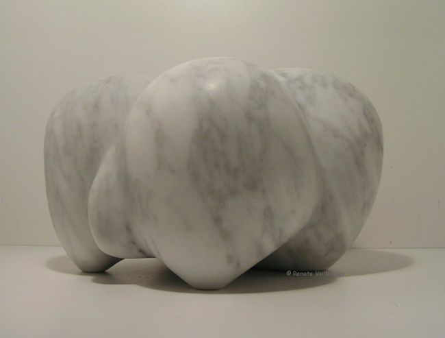 Скульптура под названием "Heavy_on_my_mind...…" - Renate Verbrugge, Подлинное произведение искусства, Камень