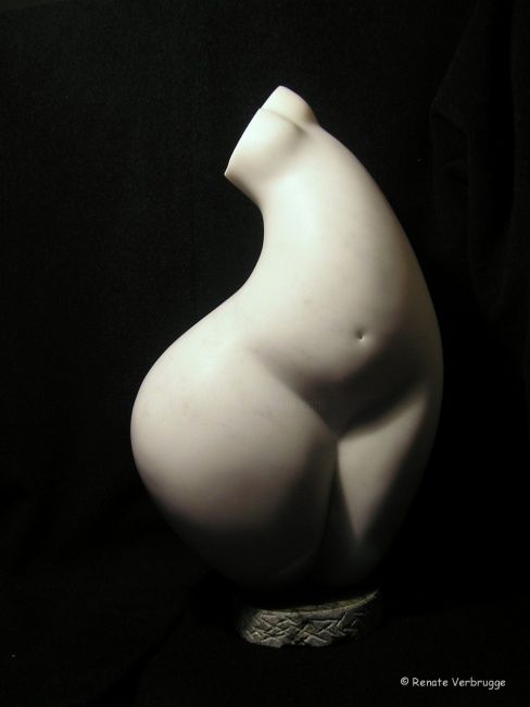 Sculpture titled "Une nuit de pleine…" by Renate Verbrugge, Original Artwork, Stone