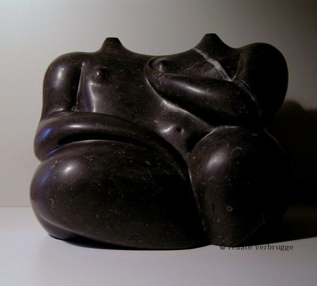 Sculpture titled ""Share the Love"" by Renate Verbrugge, Original Artwork, Stone