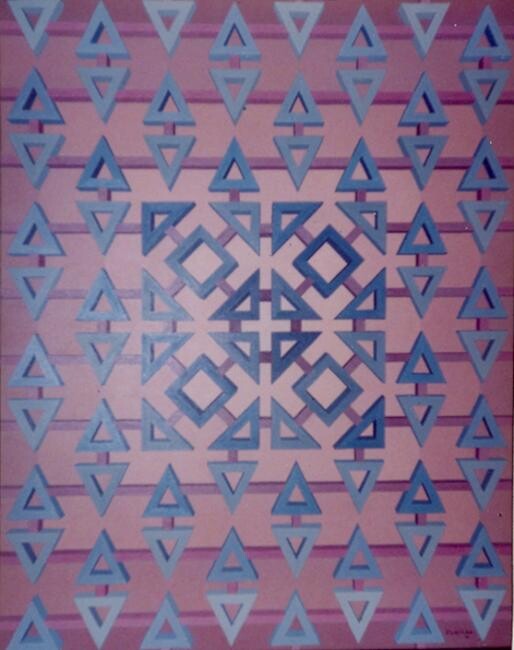 Pittura intitolato "Geometrico" da Renato Machado, Opera d'arte originale, Acrilico