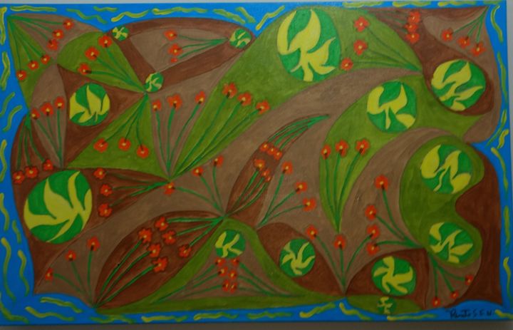 Painting titled "Flora" by Renato Sá Freire Nogueira, Original Artwork