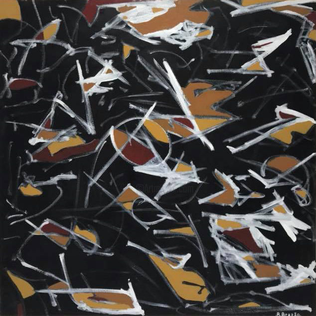 Pintura intitulada "Fuga" por Renato Brazão, Obras de arte originais, Acrílico