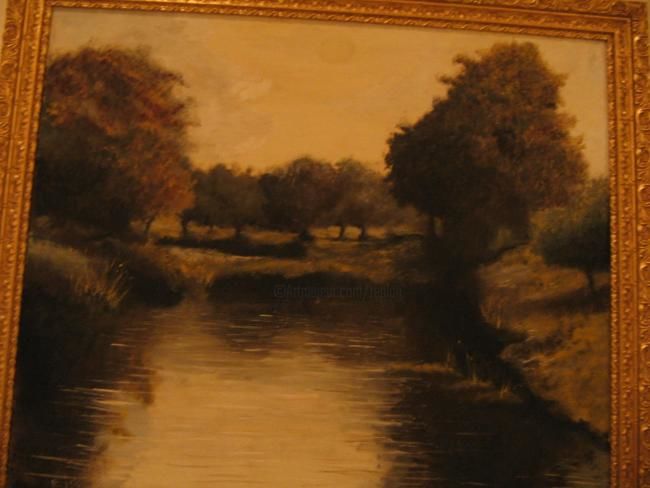Pittura intitolato "Sole e Luna" da Renato Laneri, Opera d'arte originale, Olio