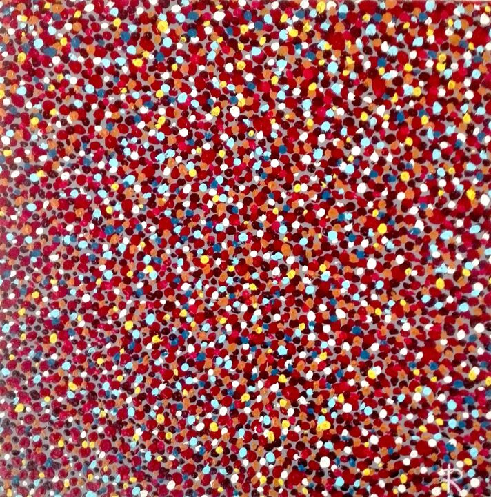 Pittura intitolato "Confettis" da Renaud Angerville-Langlois, Opera d'arte originale, Acrilico