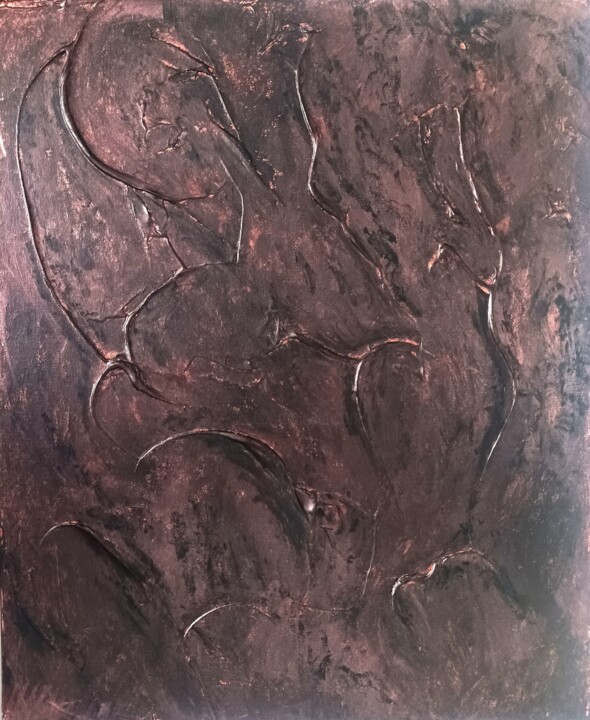 Malerei mit dem Titel "Comme un bronze" von Renaud Angerville-Langlois, Original-Kunstwerk, Acryl Auf Keilrahmen aus Holz mo…