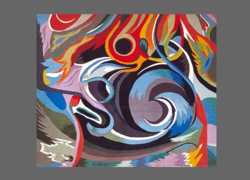 Art textile intitulée "" Oceano Nox "" par René Crozat, Œuvre d'art originale