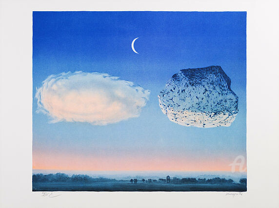 Obrazy i ryciny zatytułowany „La Bataille De L'Ar…” autorstwa René Magritte, Oryginalna praca, Litografia