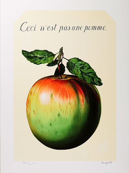 Druckgrafik mit dem Titel "Ceci N'est Pas Une…" von René Magritte, Original-Kunstwerk, Lithographie