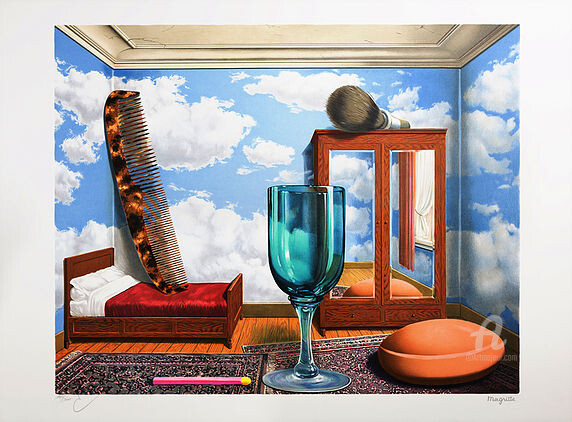 印花与版画 标题为“Les Valeurs Persone…” 由René Magritte, 原创艺术品, 光刻技术