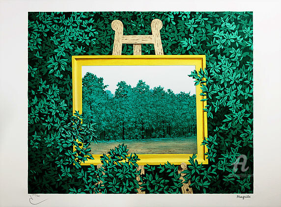 Obrazy i ryciny zatytułowany „La Cascade” autorstwa René Magritte, Oryginalna praca, Litografia