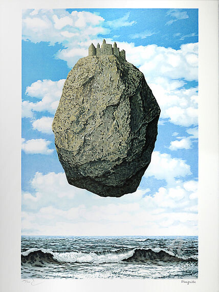 Obrazy i ryciny zatytułowany „Le Chateau Des Pyre…” autorstwa René Magritte, Oryginalna praca, Litografia