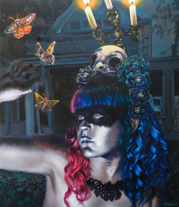 Painting titled "Queen for a Night" by Renee Brown, Original Artwork, Oil
