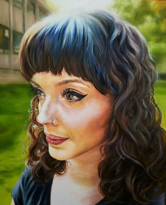 Painting titled "Tori" by Renee Brown, Original Art, Oil