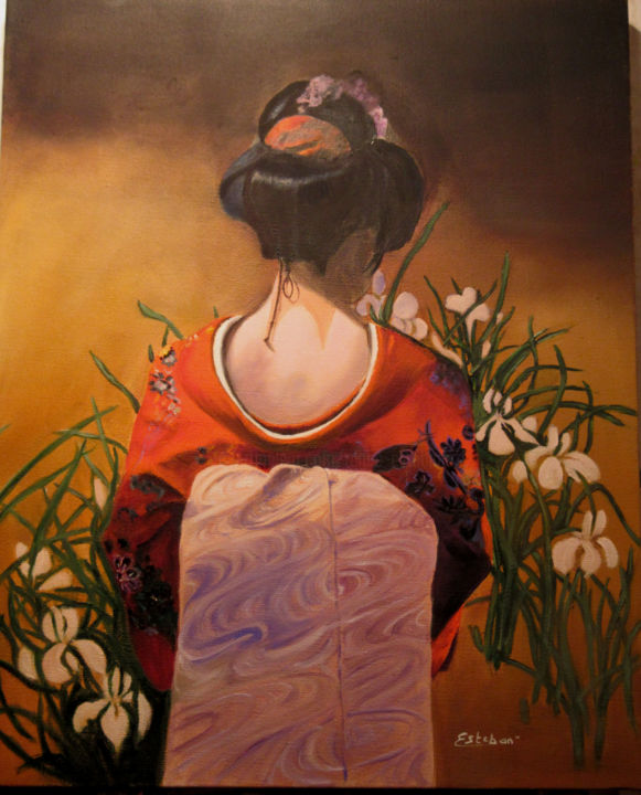 Painting titled "shaga-33x41.jpg" by Renée Estebanez, Original Artwork, Oil