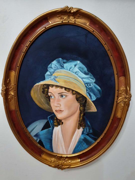 Pittura intitolato "Emma" da Renée Estebanez, Opera d'arte originale, Olio Montato su Telaio per barella in legno