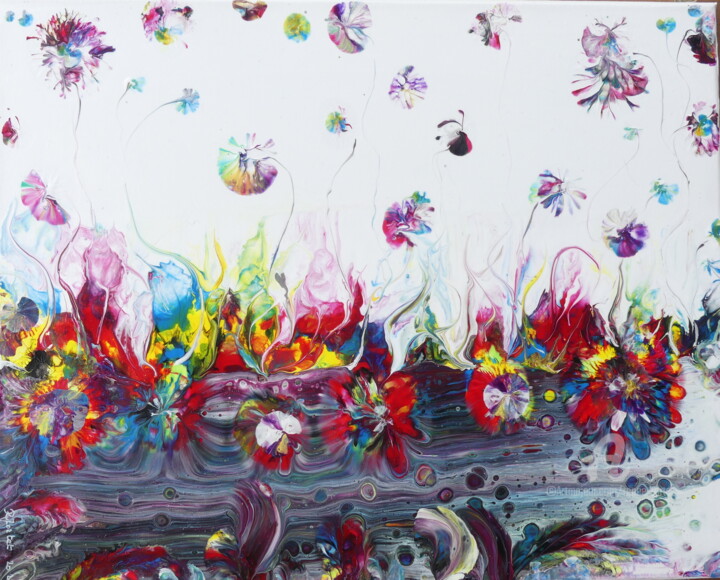 Pintura titulada "Grand printemps" por Renée Tortet, Obra de arte original, Acrílico