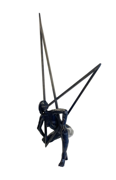 Escultura intitulada "Dovile" por Reno, Obras de arte originais, Bronze