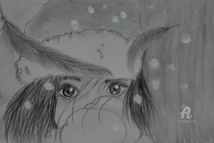 Desenho intitulada "snow" por Rey, Obras de arte originais, Canetac de aerossol
