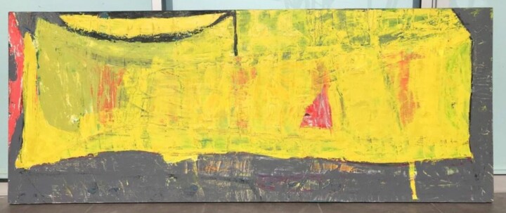 Pintura titulada "Abstracto 70x180 cm" por Renzo Campoverde, Obra de arte original, Oleo Montado en Bastidor de camilla de m…
