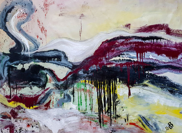 Painting titled "Relativus N-3 (XXL)…" by Retne, Original Art, Enamel
