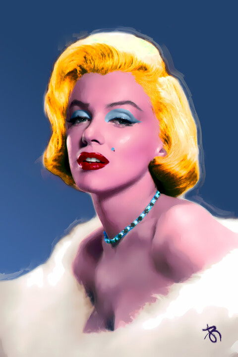 Marilyn Monroe N-27 - Large Pop Art Gicl, Arte digitale da Retne