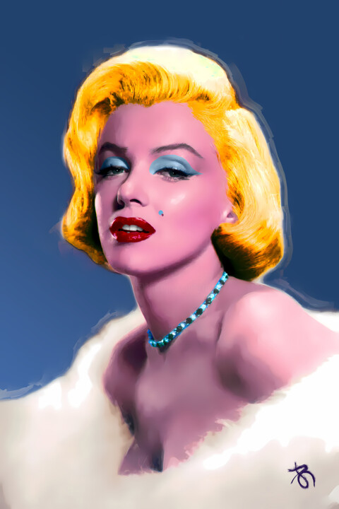 Digital Arts titled "Marilyn Monroe N-27…" by Retne, Original Artwork, Photo Montage