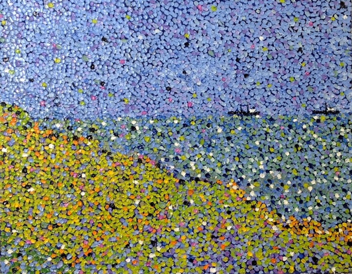 Pintura intitulada "sea" por Reuven Dattner, Obras de arte originais, Outro
