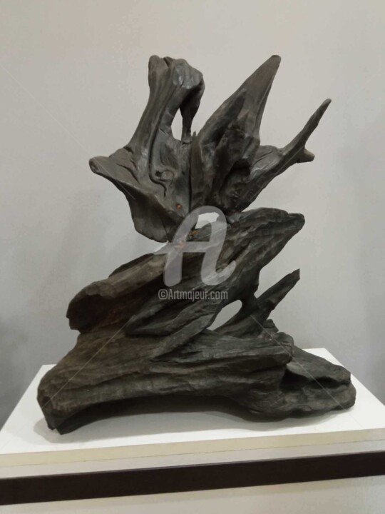Скульптура под названием "decoration composit…" - Revaz Verulidze, Подлинное произведение искусства, Дерево
