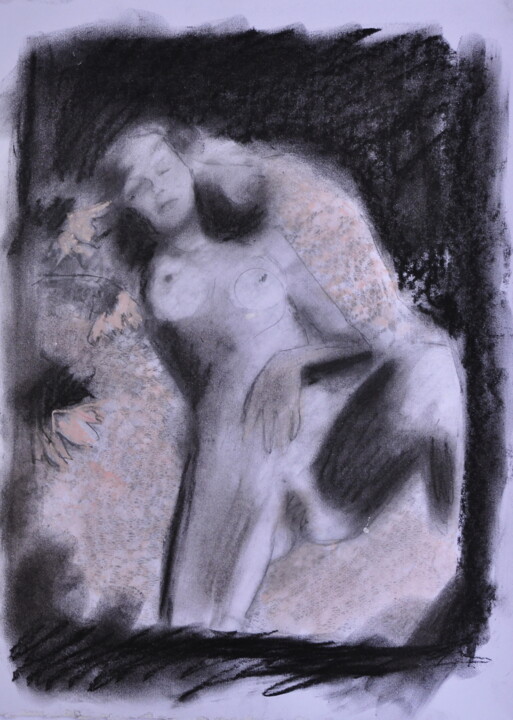 图画 标题为“nude” 由Reza Sayyad Soufdoost, 原创艺术品, 铅笔