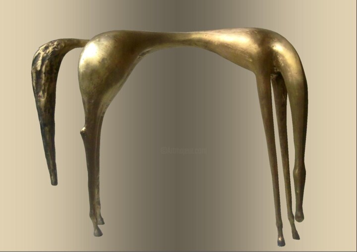 Sculpture titled "57x37x15-horse-bron…" by Rezo Khasia, Original Artwork, Casting