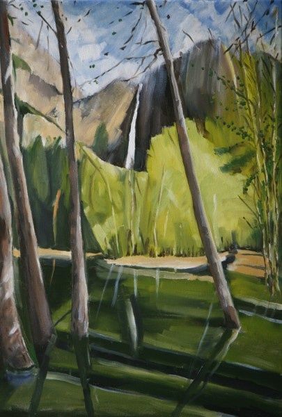 Painting titled "Yosemete" by Gennadi Finkelstein (rfmetro), Original Artwork, Oil