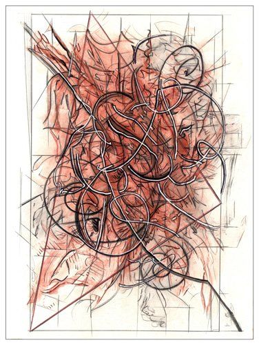 Drawing titled "Triangulation" by Ricardo Morin, Original Art,