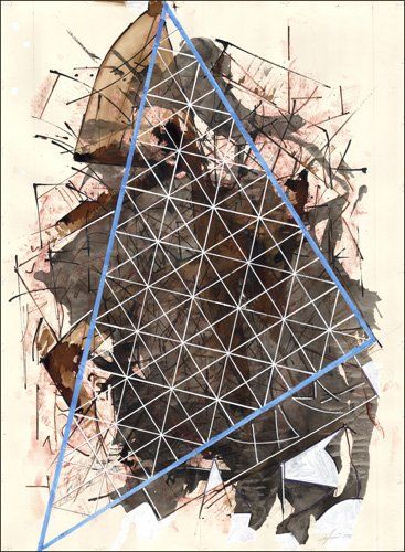 Drawing titled "Triangulation 36" by Ricardo Morin, Original Art,