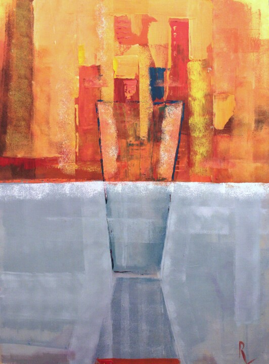 Painting titled "Half full to half e…" by Rg, Original Artwork, Acrylic