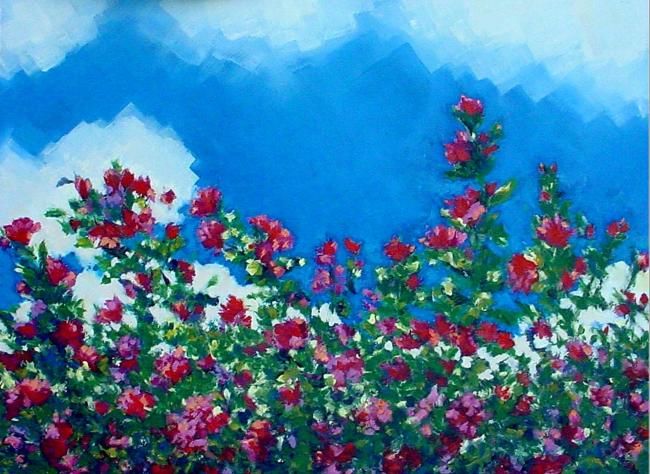 Painting titled "Rose No. 7" by Rebecca Grantham, Original Art, Oil