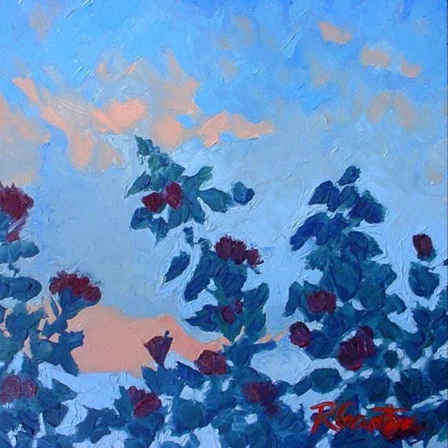 Painting titled "Rose No. 11" by Rebecca Grantham, Original Artwork