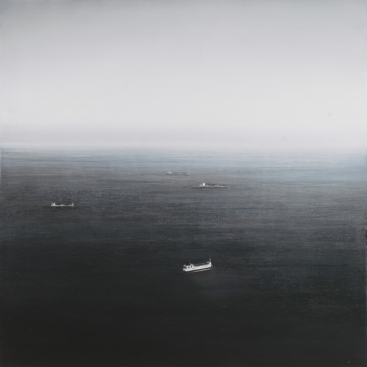 Картина под названием "Ocean View, Malibu" - Rhea Cutillo, Подлинное произведение искусства, Масло