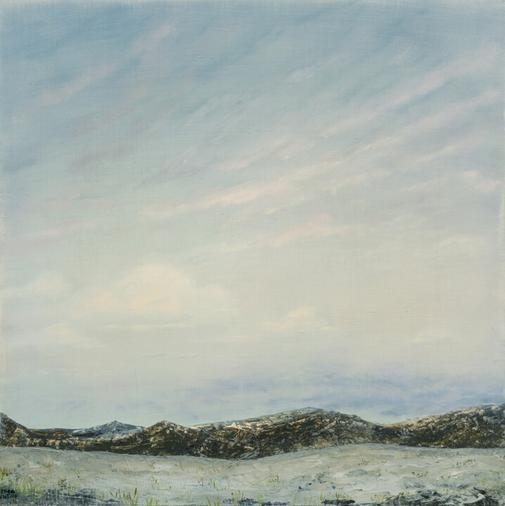 Painting titled "Dunes" by Rhea Cutillo, Original Artwork, Oil
