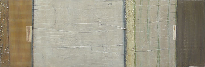Pittura intitolato "mochachino-1-24x72.…" da Rhonda Hill, Opera d'arte originale