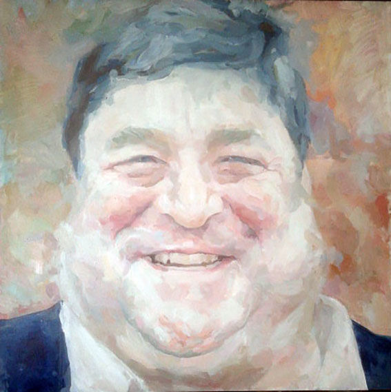 Pittura intitolato "john goodman's smile" da Amedeo Lombardi, Opera d'arte originale, Olio