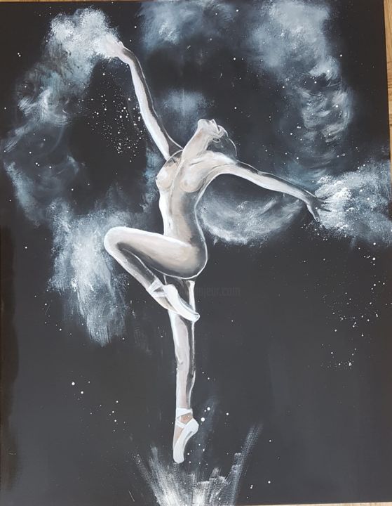 Painting titled "Dancer" by Ria Kooistra, Original Artwork, Acrylic