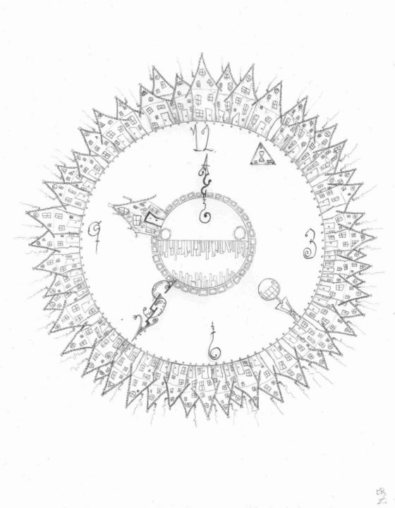 Disegno intitolato "Ellusional Times" da Rialzeeno, Opera d'arte originale, Altro